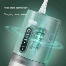 Portable Electric Dental Flosser, Handheld Water Flosser For Teeth Cleaning With 5 Nozzles (Model B312) - White - View 6