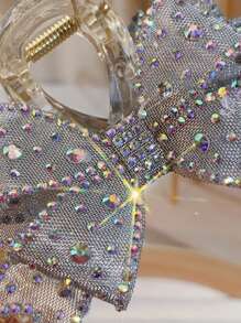 1pc Double Layered Bow Claw Clip, Light And Luxurious, Fashionable And Elegant Hair Claw Butterfly Valentine's Day,Hair Accessories,Claw Clips,Hair Jaw Clip,Hair Clutch Fall Winter Hair Clip For Vacation Outfits Woman