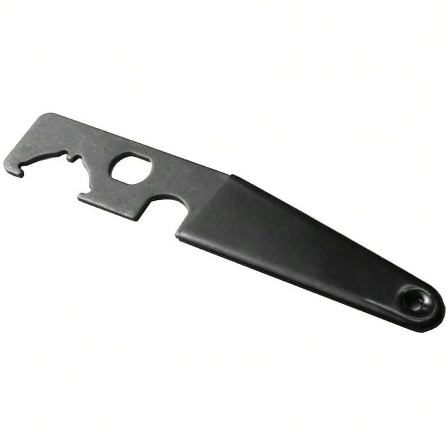 Tactical Outdoor Full Steel Metal Wrench, Leather Handle Wrench, Black - Black - View 1