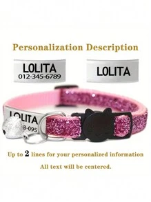 1 Stück anpassbares, weiches und verstellbares Katzenhalsband mit Schnellverschluss-Schnalle und Glöckchen, geeignet für kleine bis mittelgroße Katzen oder Hunde zum täglichen Tragen