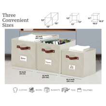 6/12pcs 11"/13" Cube Storage Bins Collapsible Storage Basket | Fabric Closet Organizers - 米色 - 查看 11