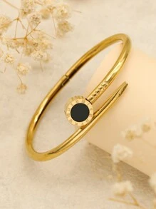 1 stuk Romeinse cijfers armband voor dames roestvrijstalen armbanden set mode-sieraden accessoire