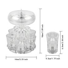 1盒/6入組射酒杯分配器，雞尾酒分配器，酒精飲品分配器，透明分配器適用於派對宴會，共享飲料工具，灌滿後自動分配到6個射酒杯中 - 白色 - 查看 2