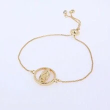 瑪麗貝殼材質手鏈，可調節拉繩，18K鍍金銅質，是向家人傳遞祝福和祈禱的禮物 - 聖母 - 查看 9