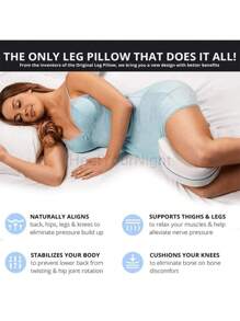 Almohada Ortopedica Curva Ergonomica Piernas Rodillas Memory - Blanco - Ver 10
