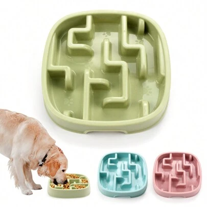 1pc Pet Bowl, Slow Feeding Bowl For Dogs, Anti-Choking Food Feeder PP Material