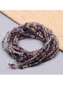 2x3mm High  Quality  Coating Color Faceted Round Crystal Glass Beads MiX Color 1 Strand 15inch Long DIY Necklace Bracelets Jewelry Making Accessories - Multicolor - View 14