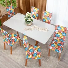 Chair Covers - 藍色花 - 查看 2