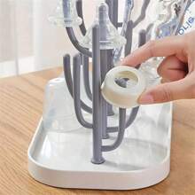 1 pièce Porte-bouteille de bébé en forme de cactus/arbre à vœux, support multifonctionnel de drainage pour biberons et tasses de bébé, étagère de rangement détachable