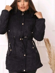 Women Trench Coats - 黑色 - 查看 2