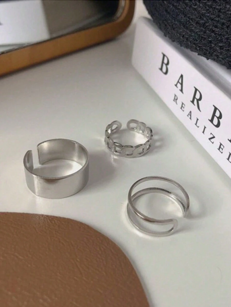 Women Ring Sets - 銀色 - 查看 1