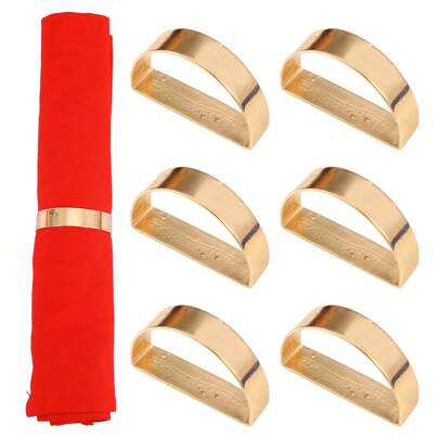 Semicircular Metal Napkin Rings, Hotel Tableware Decoration