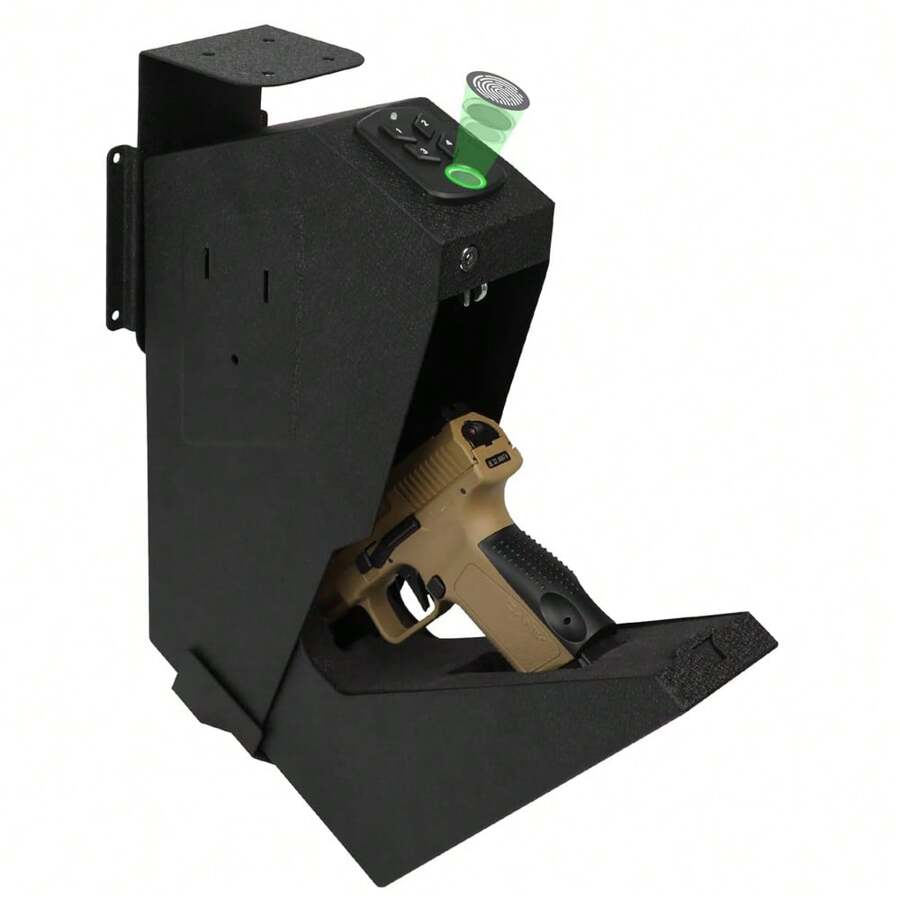 Biometric Gun Safe For Handgun Mounted Gun Safes For Pistols Bedside