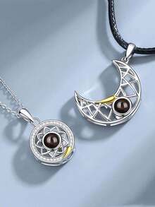 2 cái/bộ Bộ vòng cổ bằng đồng hình mặt trăng và mặt trời Unisex thời trang và cá tính, thích hợp cho nhiều dịp khác nhau như tiệc tối, hẹn hò, đi bộ đường dài, du lịch, mua sắm và đeo hàng ngày vào ngày quốc tế phụ nữ, ngày nữ hoàng, ngày phụ nữ hoặc ngày lễ tình nhân, cho Vợ, Bạn Gái, Bạn Thân - Nhiều màu - Xem 4