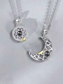 2 cái/bộ Bộ vòng cổ bằng đồng hình mặt trăng và mặt trời Unisex thời trang và cá tính, thích hợp cho nhiều dịp khác nhau như tiệc tối, hẹn hò, đi bộ đường dài, du lịch, mua sắm và đeo hàng ngày vào ngày quốc tế phụ nữ, ngày nữ hoàng, ngày phụ nữ hoặc ngày lễ tình nhân, cho Vợ, Bạn Gái, Bạn Thân - Nhiều màu - Xem 1