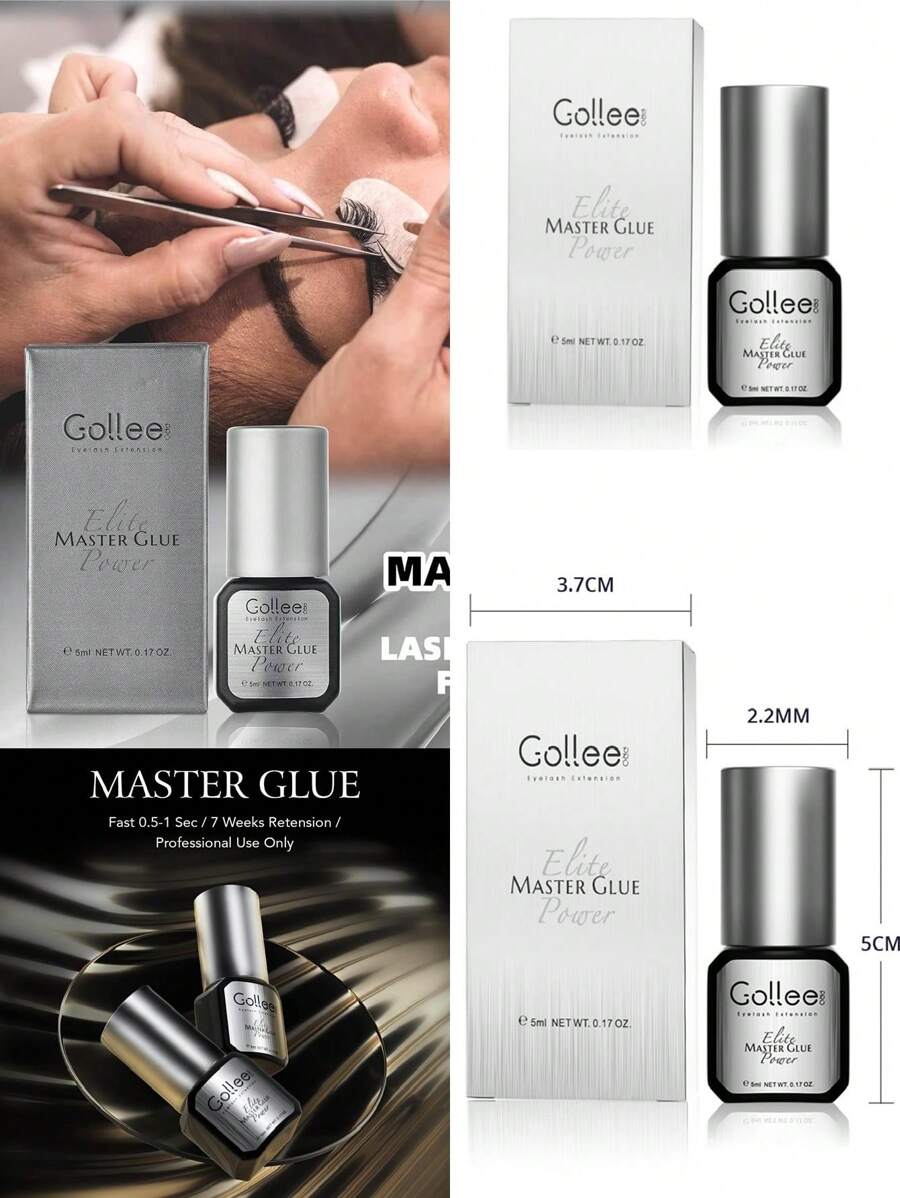 Gollee Gray Master Eyelash Extension Adhesive .05 To 1 Second M-1 - Grey - View 1