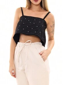 Women Tank Tops & Camis - 黑色 - 查看 2