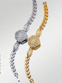 BS bee sister 1 Máy Tính Lật Retro Đồng Hồ Nữ Kim Cương Sang Trọng Camellia Chống Thấm Nước Vòng Tay Đồng Hồ Đeo Tay - trắng - Xem 4
