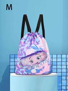 Water Resistant Swim Bag With Wet And Dry Compartments, Portable Sports Backpack For Great Gift With Cute Cartoon Design - A - View 9