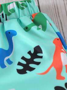 Schlichte Schwimm-Shorts für Kleine Jungen mit Dinosaurier-Muster für den täglichen Gebrauch