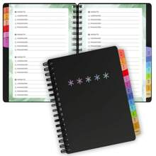 Spiral Password Book With Colorful Alphabetical Tabs -4.5x5.8 Inch Passwords Book For Internet Login, Website, Username, Password. Alphabetized Password Book For Home Or Office Back To School