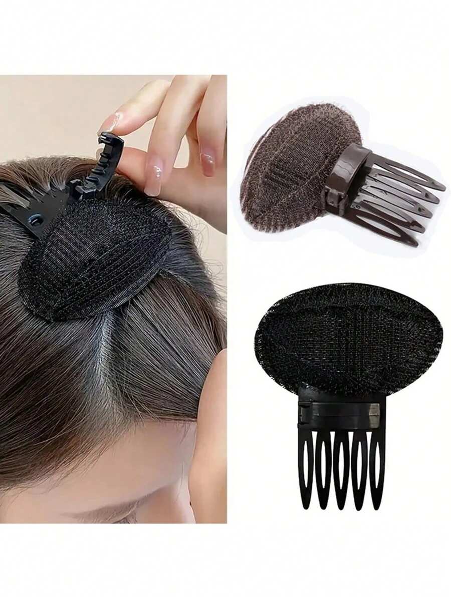 1/2pcs Fashionable Thickening Invisible Foam Puff Hair Booster Device, Bangs Styling Clip, Hair Accessories For Women ,Comb Hair ,Hair Styling Tools