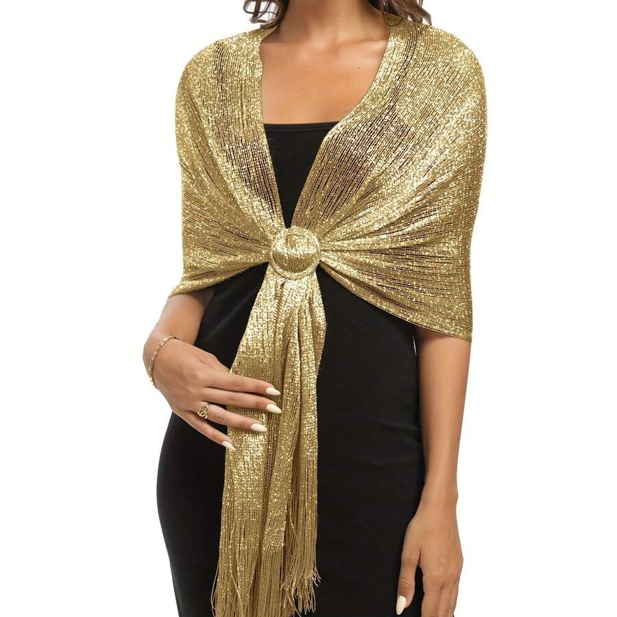 Chales y rebozos para vestidos de noche, chales y rebozos para mujeres, chales y rebozos elegantes para vestimenta de noche - Multicolor - Ver 1