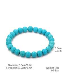 1 Máy Tính Thời Trang Hợp Kim Boho Mặt Dây Chuyền Thanh Lịch Xanh Ngọc Vòng Tay Nữ Cô Gái Đa Năng Vintage Hàng Ngày & Quà Tặng - màu ngọc lam - Xem 18