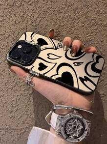 Luxury Black Twist Heart Clear Shockproof Phone Case Compatible With IPhone - Multicolor - View 3