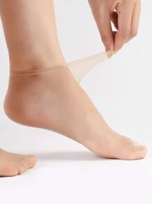 10 Pairs Women's Thin Ankle Socks, Super Thin Crystal Silk Stockings, Transparent Short Silk Socks, Breathable Nude Invisible Boat Socks For Summer Skirts