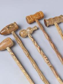 1 pieza Mazo de masaje de unicolor para la terapia Guasha y relajación corporal - Multicolor - Ver 8