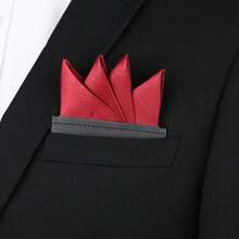 1pc Men's Pocket Handkerchief Suitable For Suit Pocket, Deep Gray Handkerchief For Party Daily - Multicolor - View 18