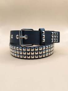 ACESSÓRIOS Nova Moda Do Punk Rebite Cinto Para Mulheres Lantejoulas Personalidade Estilo Concave Fresco