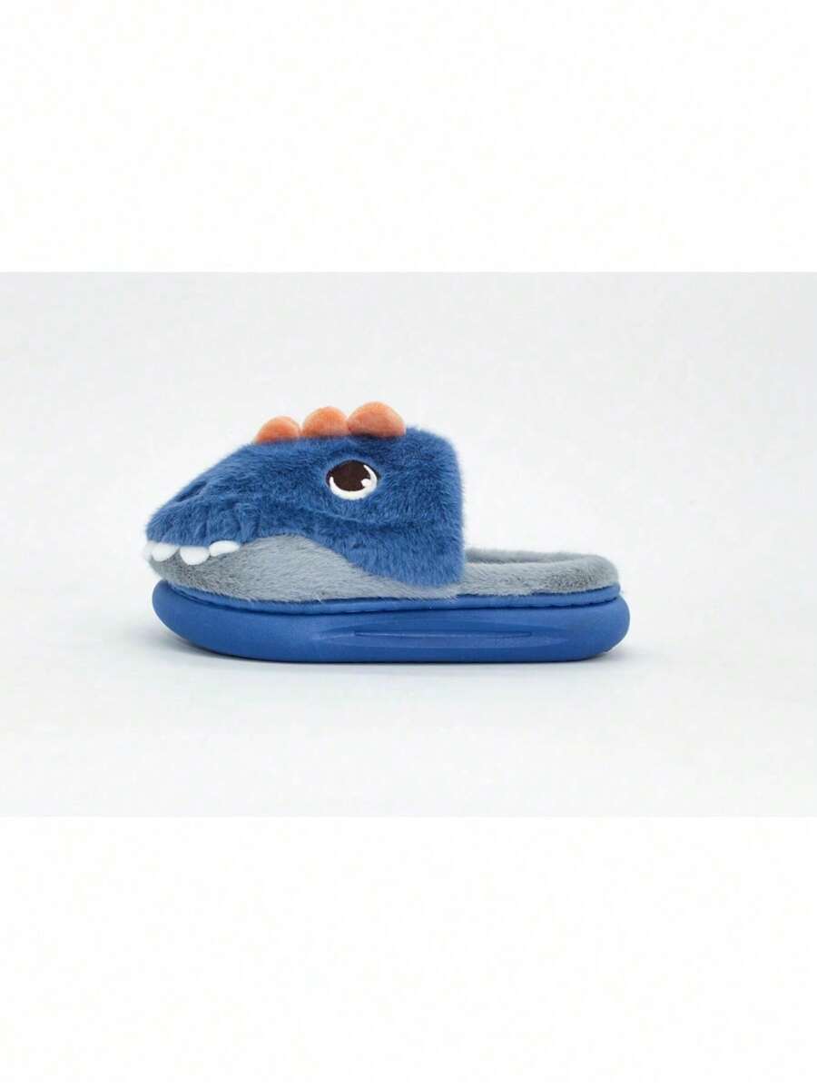 Pantuflas De Dinosaurio Infantil Para Niño Y Niña - Azul - Ver 1