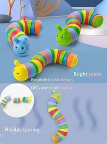 1 pièce Jouet de slime arc-en-ciel, jouet anti-stress pour enfants et adultes, convient aux enfants de 2-3 ans, 4 ans, 5 ans, 6 ans, 7 ans, 8 ans, peut être utilisé comme cadeau d'anniversaire/fête des enfants (couleur aléatoire), jouet pour bébé, fournitures pour bébé, jouet de voyage amusant, bon rapport qualité-prix, cadeau de Noël, cadeau pour bébé - Modèle A - Voir 11