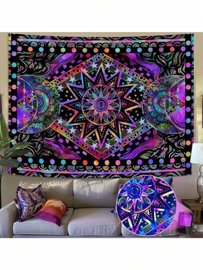 1 pieza Tapiz con estampado de patrones de tarjeta, decoración de pared cuadrada de poliéster moderno para habitación, sala de estar, dormitorio, bandera para habitación, decoración de habitación, tapiz, decoración de pared, arte de pared, accesorios de habitación, banderas para habitación, decoración del hogar, tapiz de pared