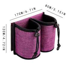 1入戶外旅行行李箱扶手收納袋，便攜式水杯飲品收納行李箱通用手提袋掛袋 - 彩色 - 查看 10