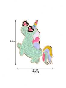 1 peça de Broche de Unicórnio de Esmalte Colorido em Liga de Zinco, Broche de Pino de Animal de Desenho Animado Para Meninas, Adequado Para o Uso Diário em Jeans, Chapéus e Acessórios de Decoração