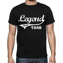 Men's Graphic T-Shirt Legend Since 1948 77th Birthday Anniversary 77 Year Old Gift 1948 Vintage Friendly Short Sleeve Novelty Tee