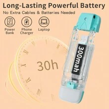 1pc USB Rechargeable Reading Book Light Portable Clip-On Bookmark Lamp With 3 Color Temperature & Adjustable Brightness (White, Pink, Blue, Black, Green, Yellow) For Eye Protection