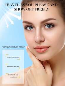 Crema de protección solar Shui Huan Ji SPF50+PA+++ 80g, protector solar refrescante e impermeable, con corrector y aislamiento para el rostro y el cuerpo, resistente al sudor y no pegajoso - Verde - Ver 5