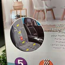 COJIN MASAJEADOR CON CONTROL PARA CUALQUIER SILLA - Gris Claro - Ver 6