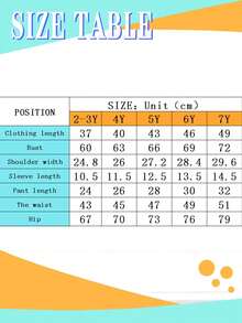 少女夏季卡通角色印花短袖T恤和牛仔裙套裝，休閒服裝 - 黑色 - 查看 8