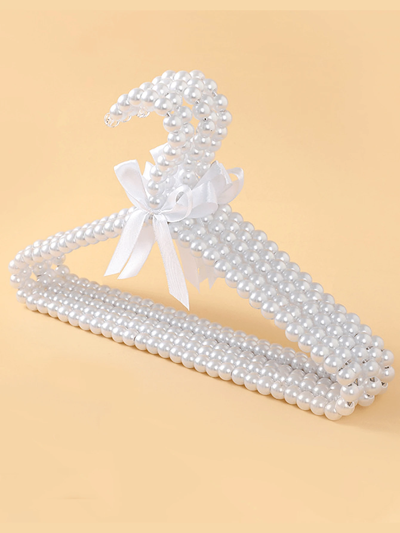 1 件儿童塑料串珠衣架迷你服装道具爱情情人节 - 白色 - 查看 1