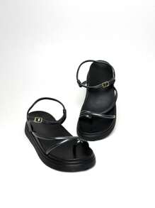 Women Platforms & Wedge Sandals - 黑色 - 查看 1