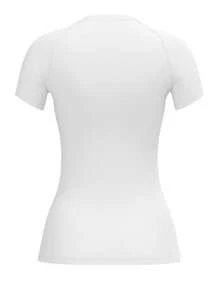 Women Workout Clothes Yoga Gym Athletic Sports Tops Quick Dry Running Exercise Stretch Tight Fitting T-Shirt Basic T Shirt White Summer - White - View 2