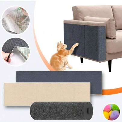 1 pezzo Protezione contro i graffi per gatti regolabile - Tappetino adesivo autoadesivo per gatti con arrampicata, protettore per divani da unghie per albero tiragraffi, mensole e pareti