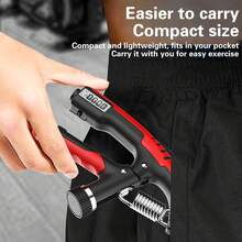 1入可調節握力器（男士專用），電子計數器，10公斤至100公斤，專業手臂、手指運動器材，肌肉訓練、健身 - 紅色 - 查看 5