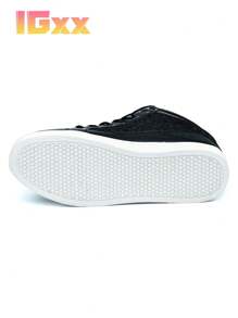 Zapatos negros con purpurina IGxx para hombre, zapatillas brillantes de purpurina de lentejuelas casuales de moda de alta calidad para hombres con estilo espectacular - Negro - Ver 8