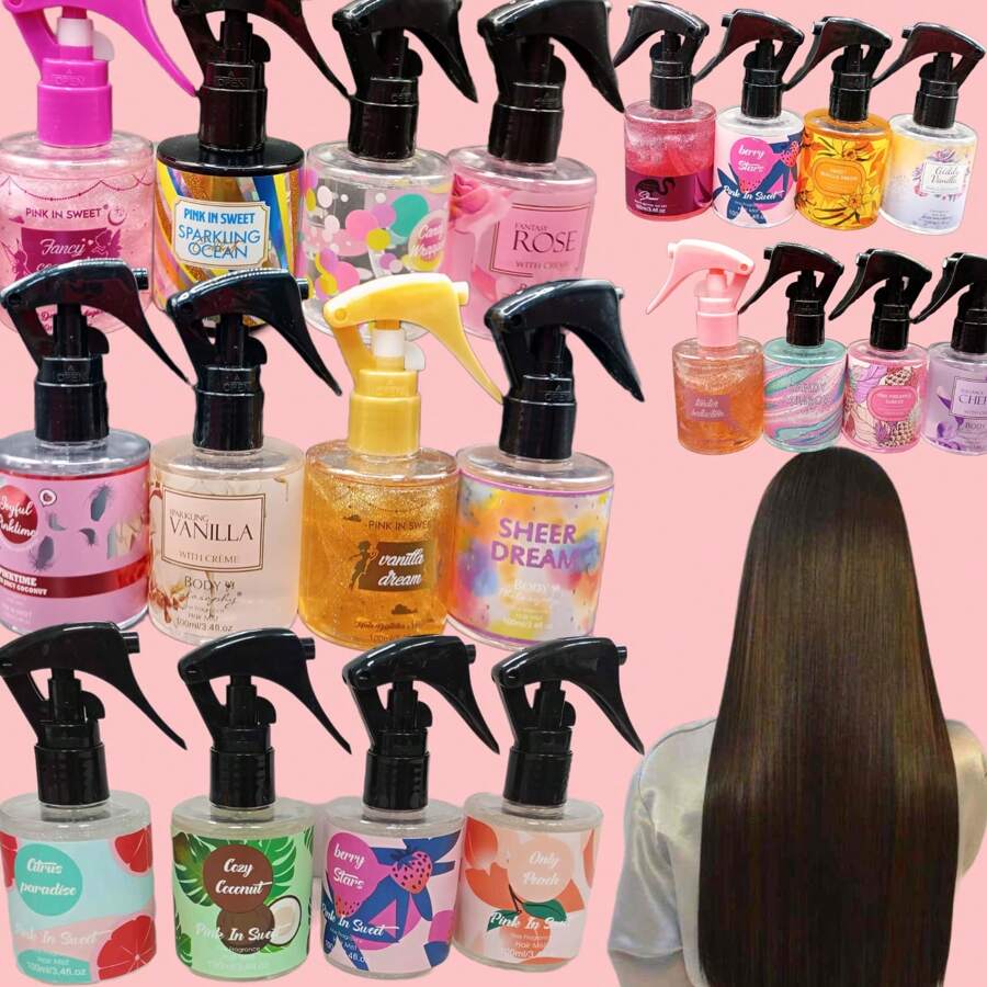 fragancia  perfume para el cabello protector de calor aromas dulces con glitter diferentes aromas - Bronce - Ver 1